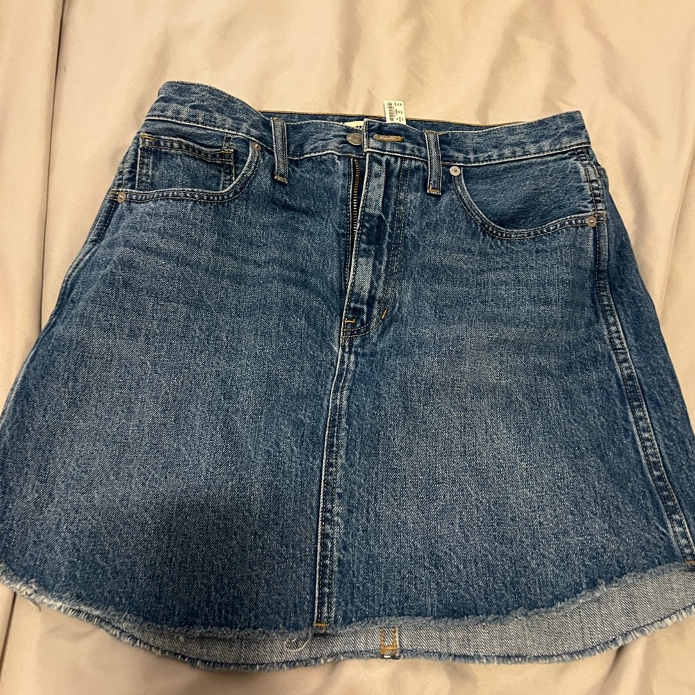 Madewell denim mini skirt